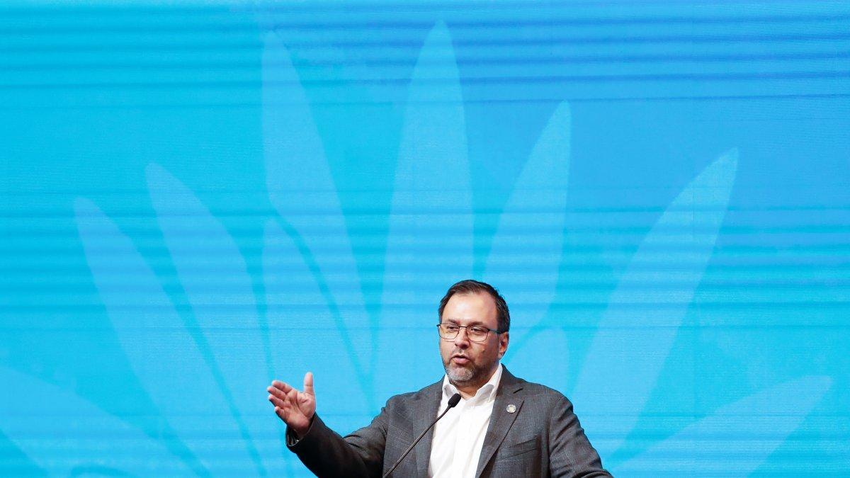 El canciller venezolano, Yvan Gil, durante el segmento de alto nivel de la Conferencia de la ONU sobre Biodiversidad Biológica (COP16) en Cali (Colombia).