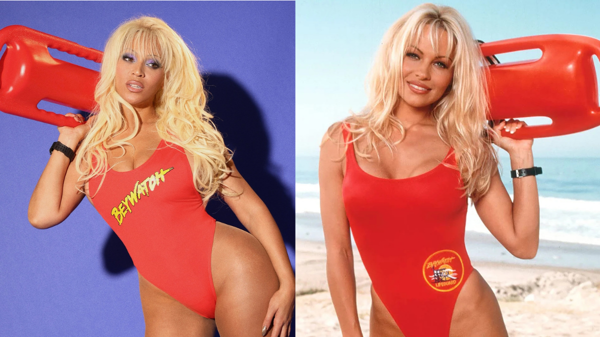 Beyoncé usó tres de los looks más recordados de Pamela Anderson para Halloween