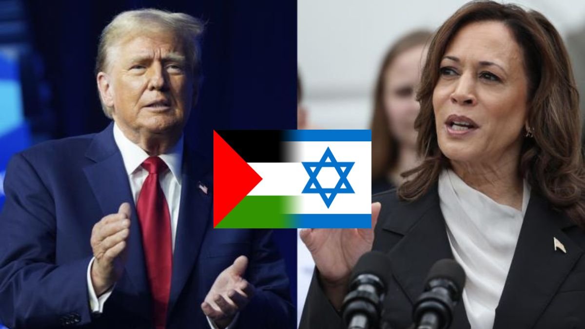 Combo de fotografías donde se observa al expresidente Donald Trump y a la actual vicepresidenta Kamala Harris.