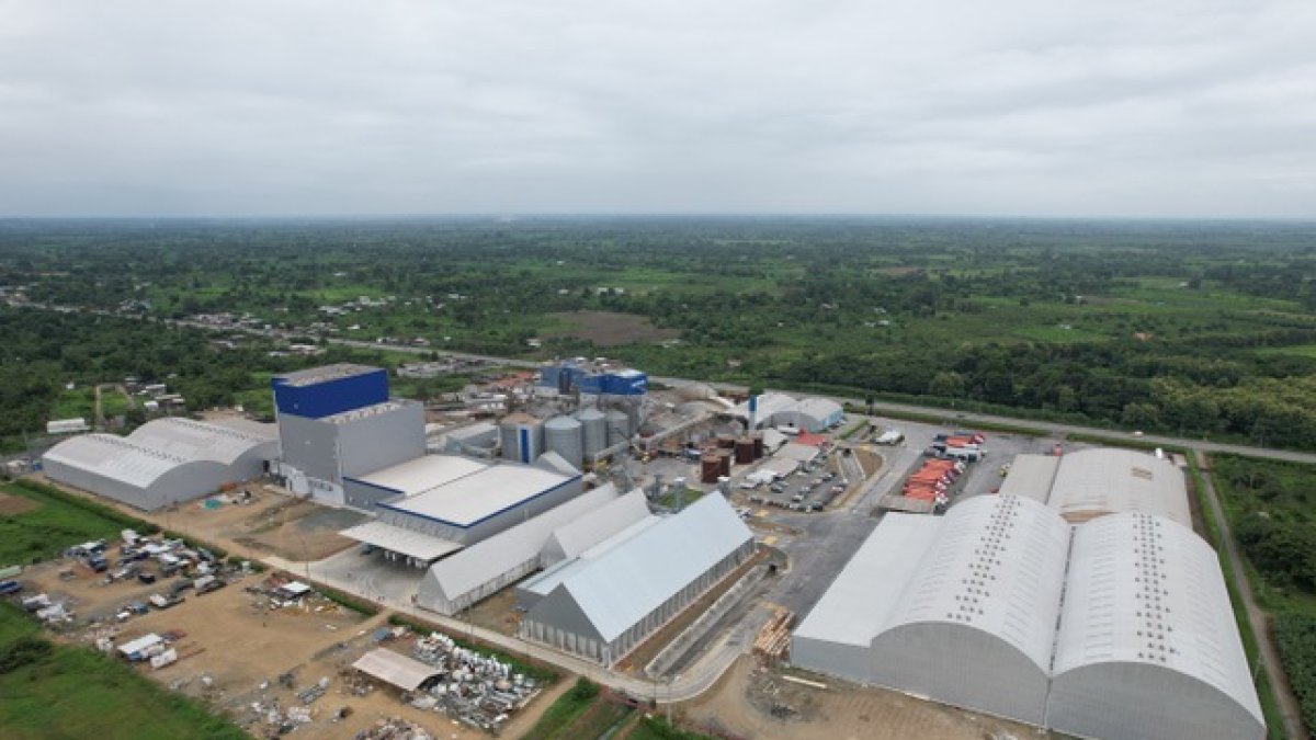 Vista panorámica de la planta de Nicovita en Ecuador.