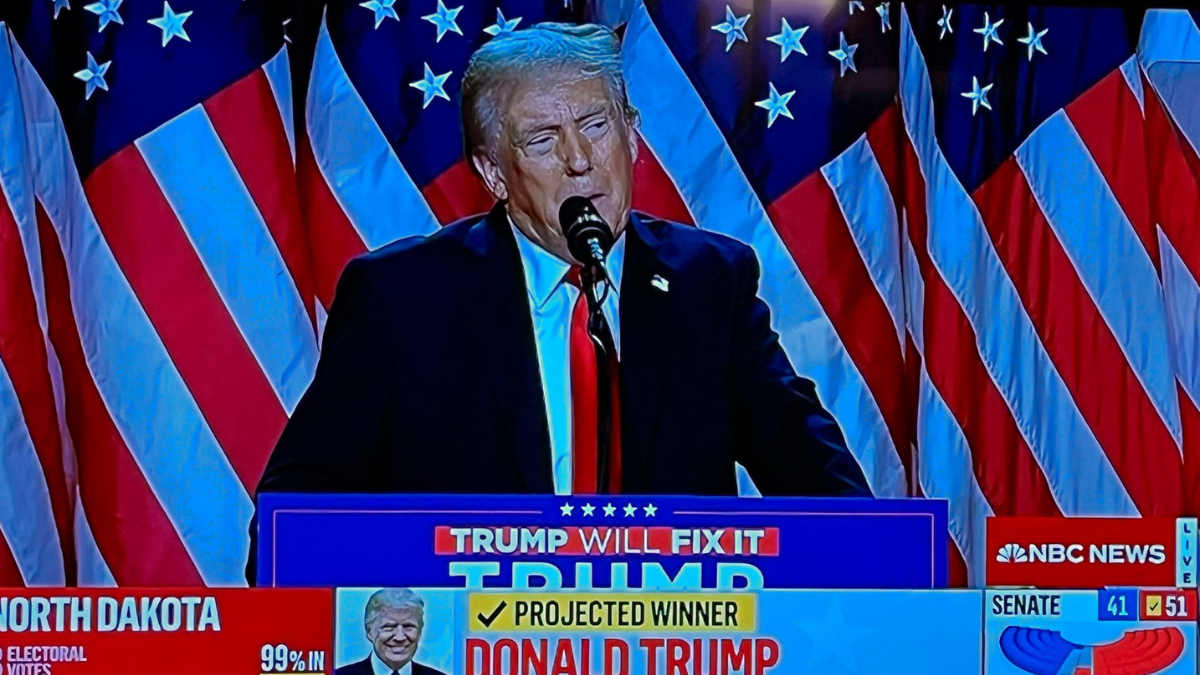 Donald Trump en su discurso tras conteo de votos.