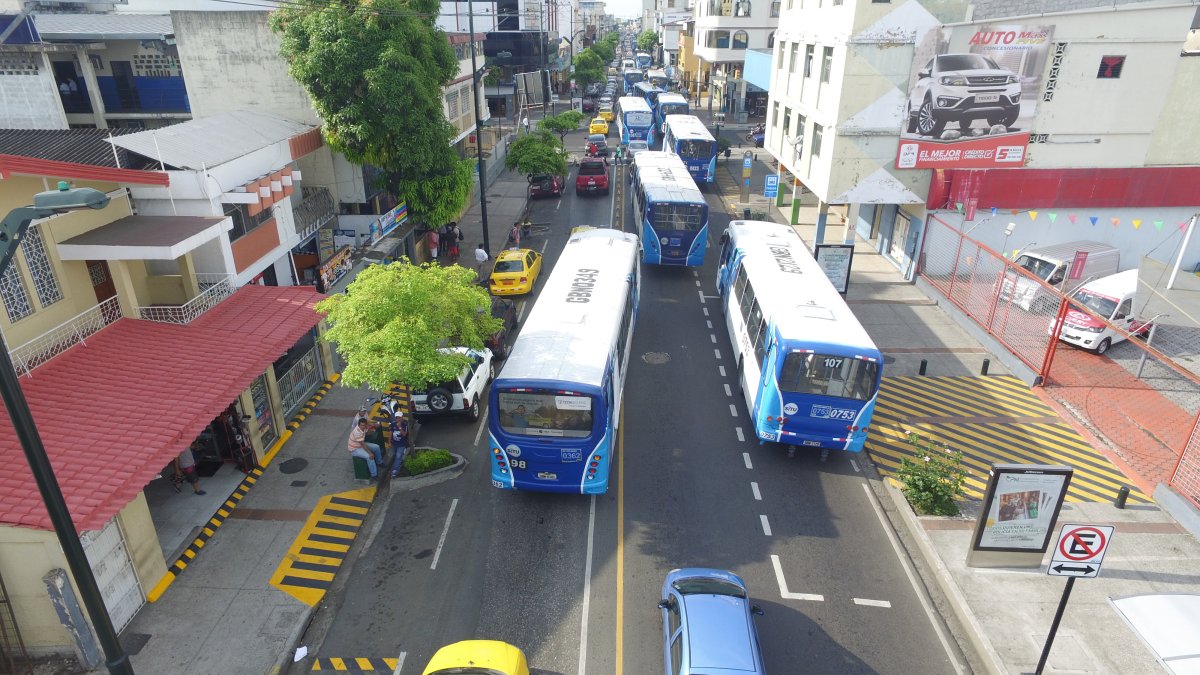 Algunos buses salieron de circulación en Guayaquil el miércoles 1 de enero del 2025.