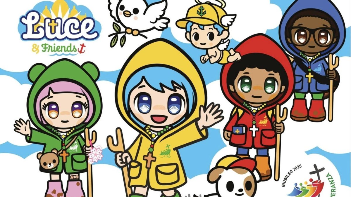 Luce junto a su perro Santino y sus amigos Fe, Xin y Sky