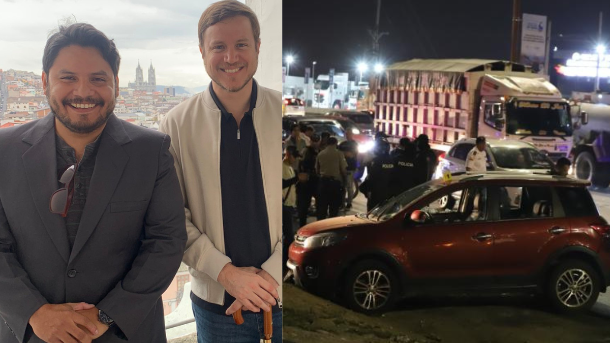 Augusto Verduga y su asesor Jimmy Ruiz, quien fue asesinado en La Aurora.