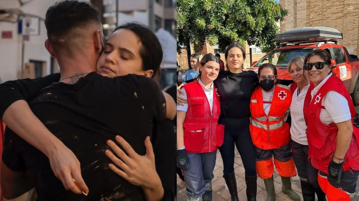 La Rosalía fue vista ayudando a los afectados por la DANA usando botas y repartiendo comida.