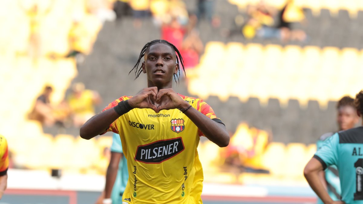 Alen Obando marcó uno de los goles para Barcelona en el partido ante Cumbayá en el Monumental