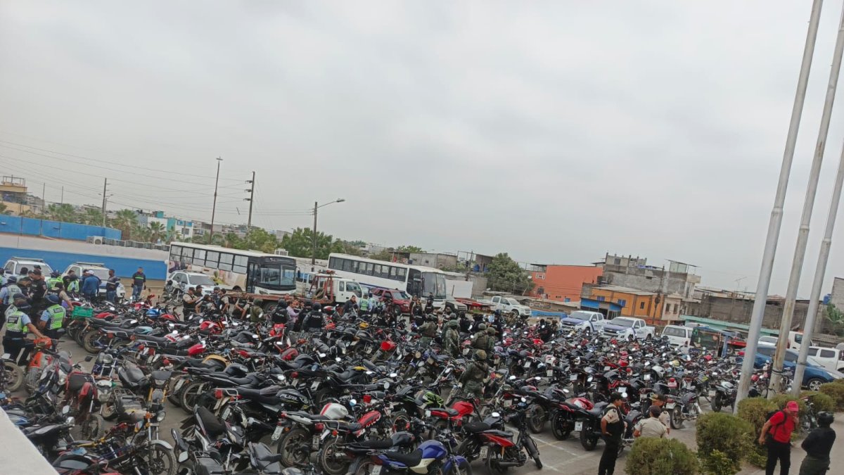 Un total de 220 motos fueron retenidas en todo el cantón.