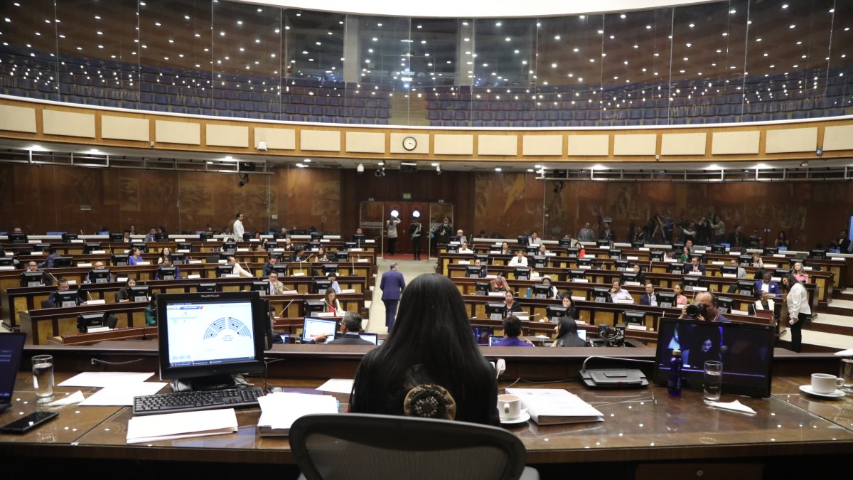 Dato. Este 13 de noviembre el Pleno de la Asamblea condenó la resolución del sumario administrativo que sancionó a la vicepresidenta de la República, Verónica Abad.