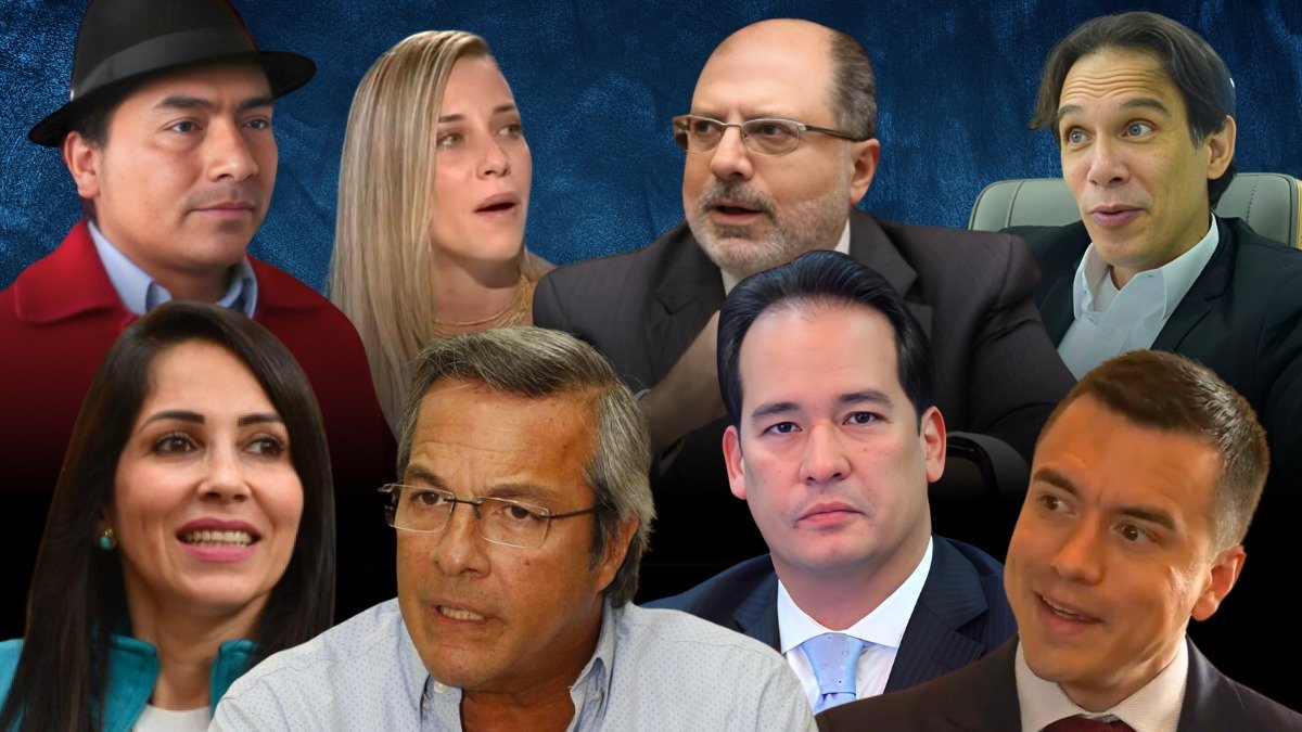 Estos son ocho de los diesicéis candidatos a la Presidencia del Ecuador.