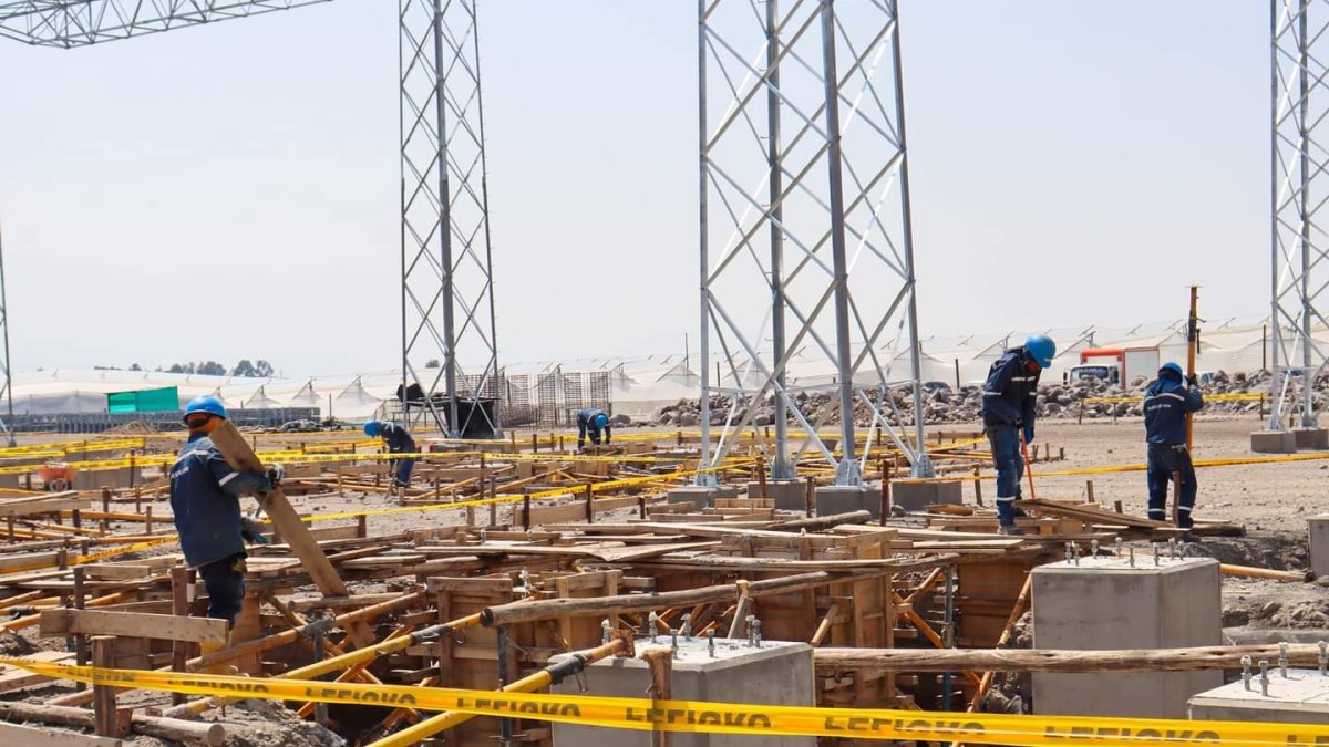 Los trabajos tienen un avance del 62% en la construcción del nuevo sistema de transmisión.