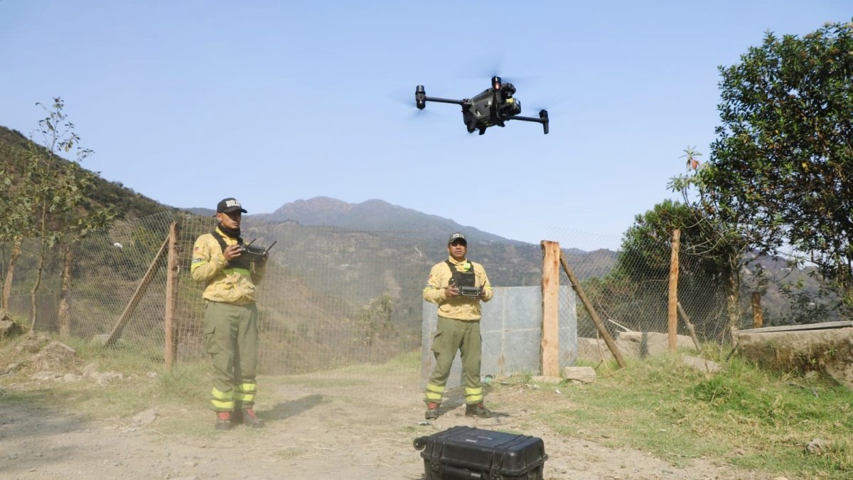 Con aeronaves no tripuladas se hizo un sobrevuelo para determinar las rutas de acceso en el sector de Chorote, Arquillo.