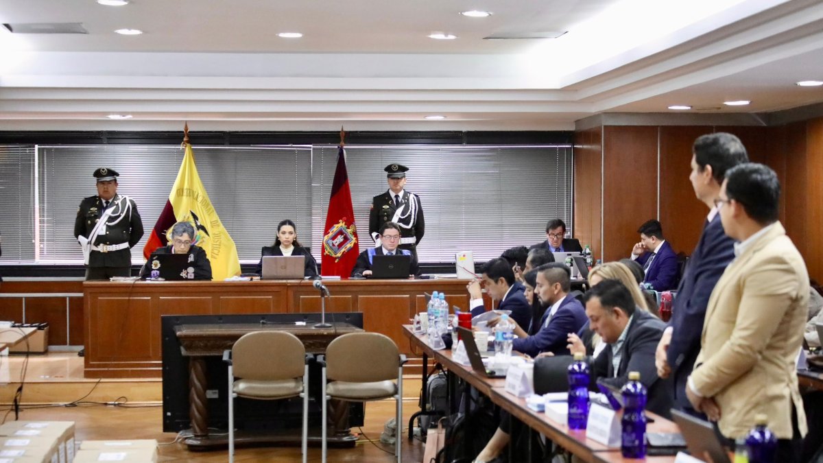 Corte Nacional con la presencia del fiscal general, Wilson Toainga, se reinstala –en su día 24‒ la audiencia de juicio contra 21 procesados por presunta delincuencia organizada.