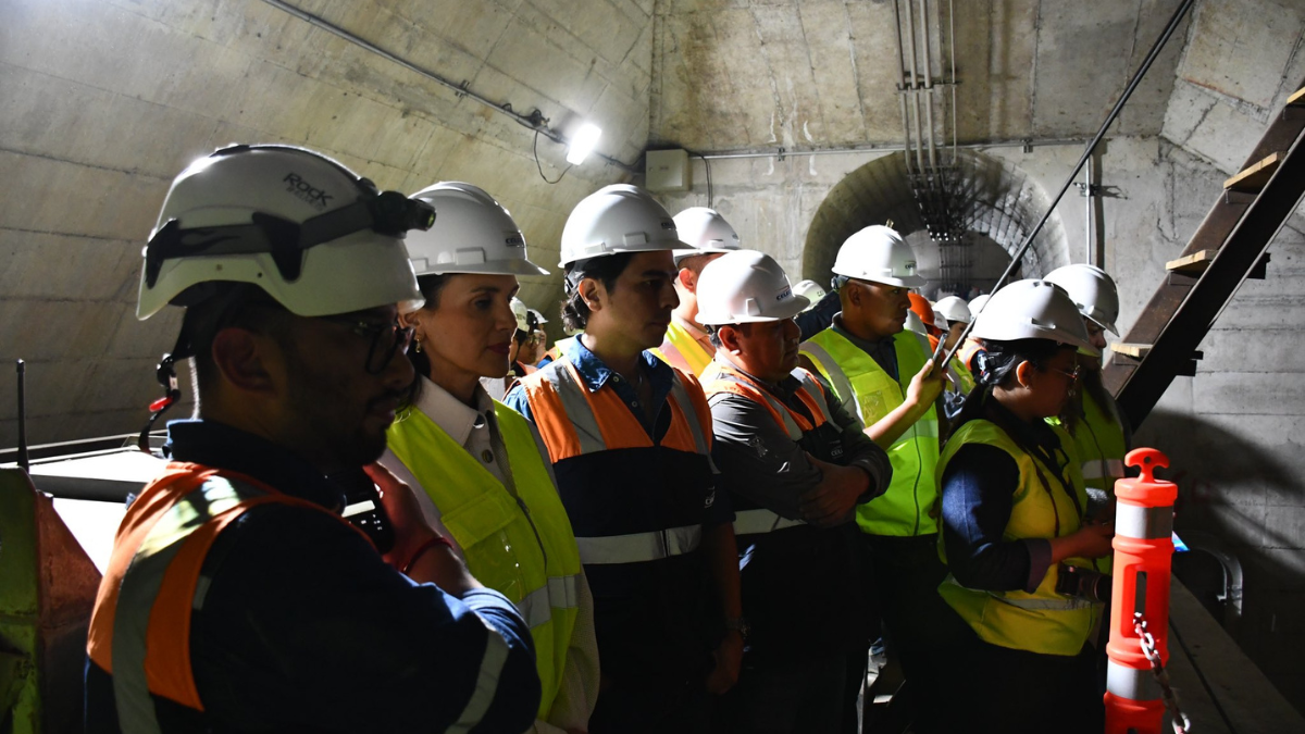 Una foto de archivo en la que se muestra la obra del complejo Toachi Pilatón la cual tiene una avance del 98%.