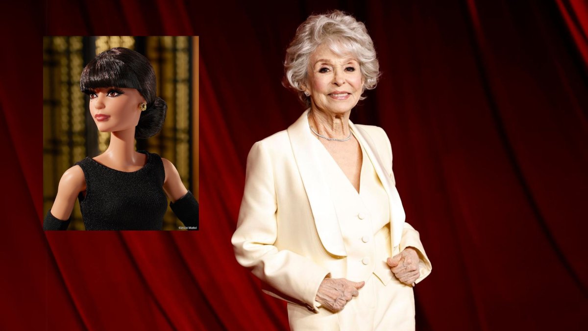 Rita Moreno y su Barbie.