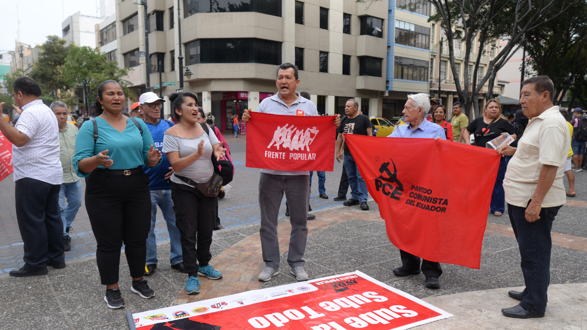 La marcha en Guayaquil se concentra en el centro de la ciudad.