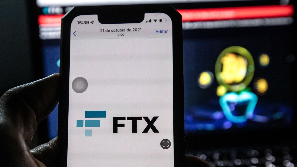 Marca. El logo de la criptomoneda FTX.