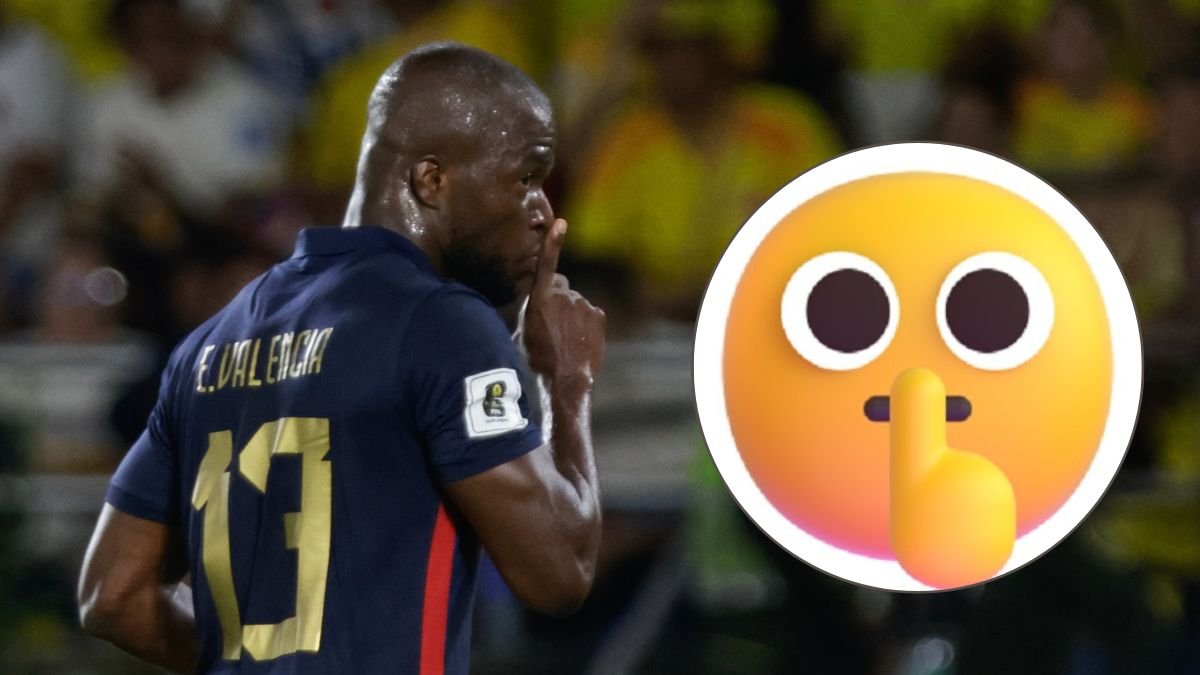 El gesto de Enner Valencia en el partido de Ecuador ante Colombia.