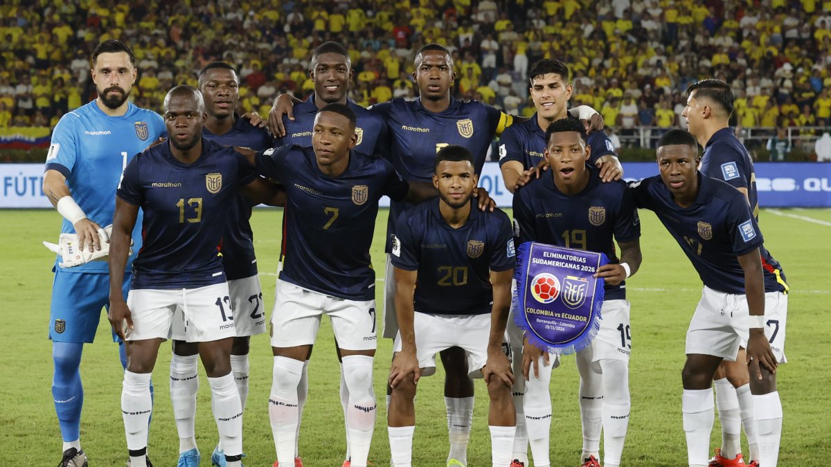 Seleccionado de Ecuador que enfrentó y ganó a Colombia en Barranquilla