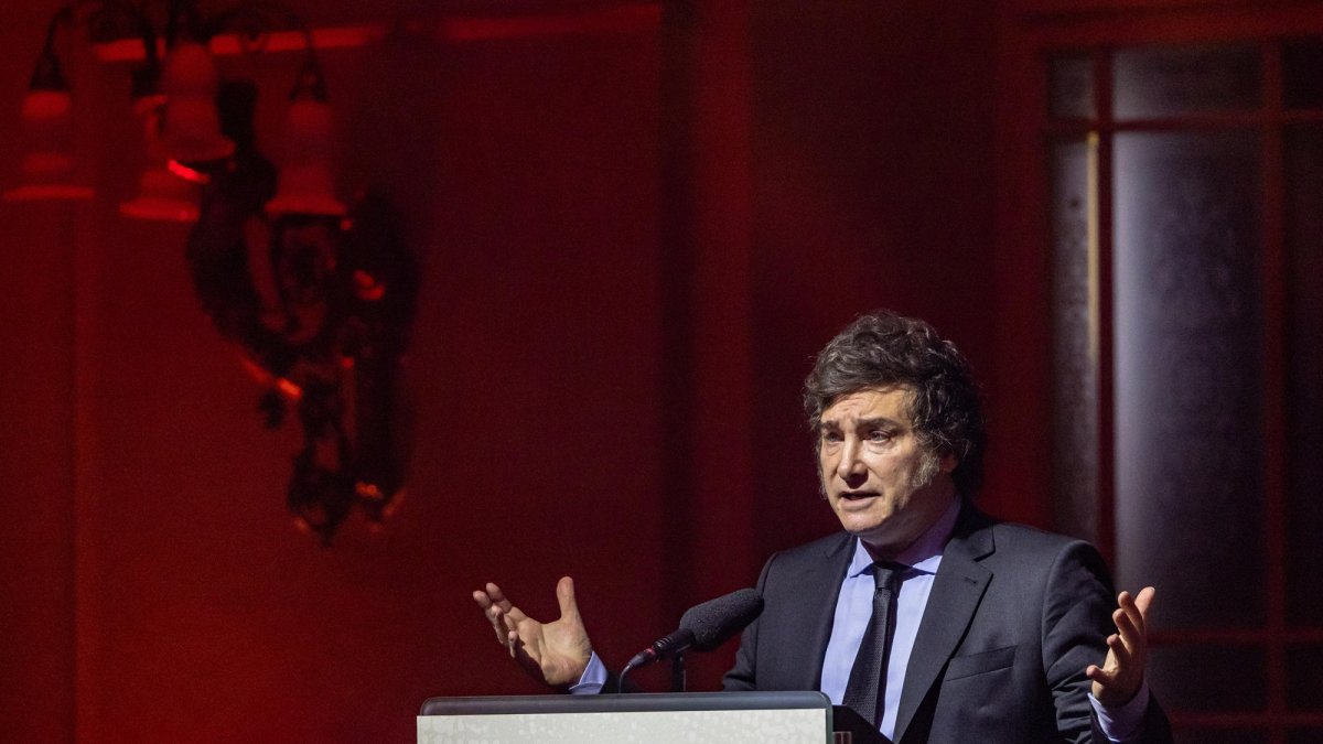 El presidente de Argentina, Javier Milei, en una de sus recientes apariciones públicas.