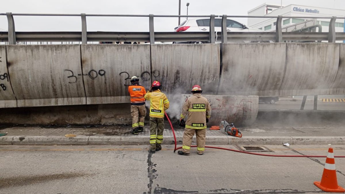 Suceso. La alerta fue atendida por personal del Cuerpo de Bomberos de Guayaquil.