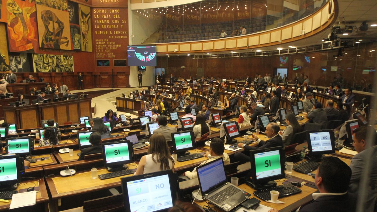 Sesión. Uno de los debates en la Asamblea Nacional de Ecuador.