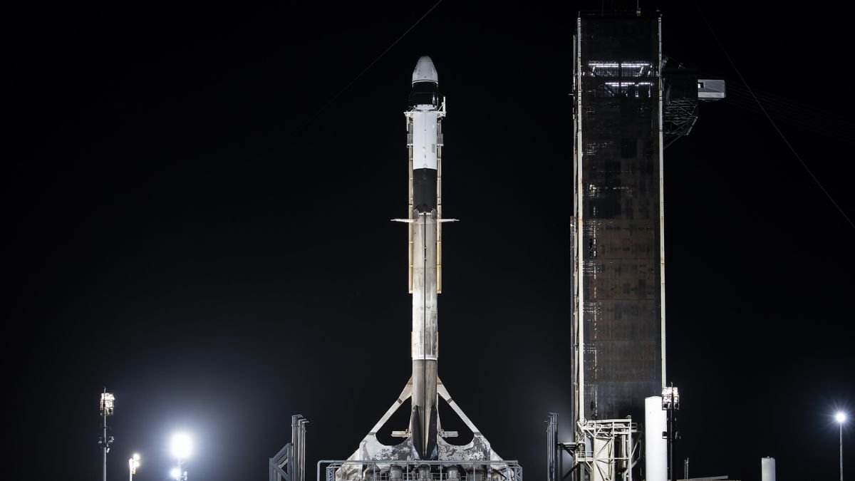 Referencial. Nave espacial en el International Space Station.