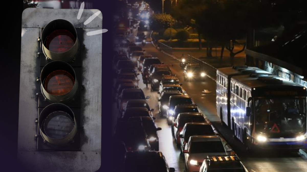 Los apagones dificultan el tránsito vehicular, sobre todo en zonas donde no funcionan los semáforos.