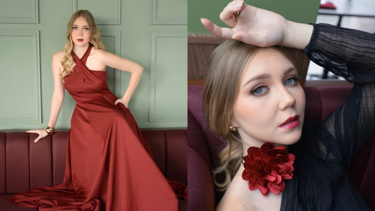 En detalles, sets o vestidos este color aporta un toque de lujo en sus outfits navideños.