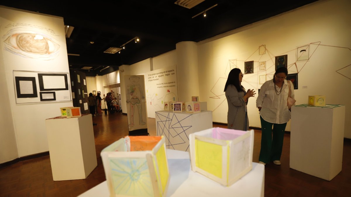 La muestra cuenta con 120 piezas elaboradas por los pacientes.