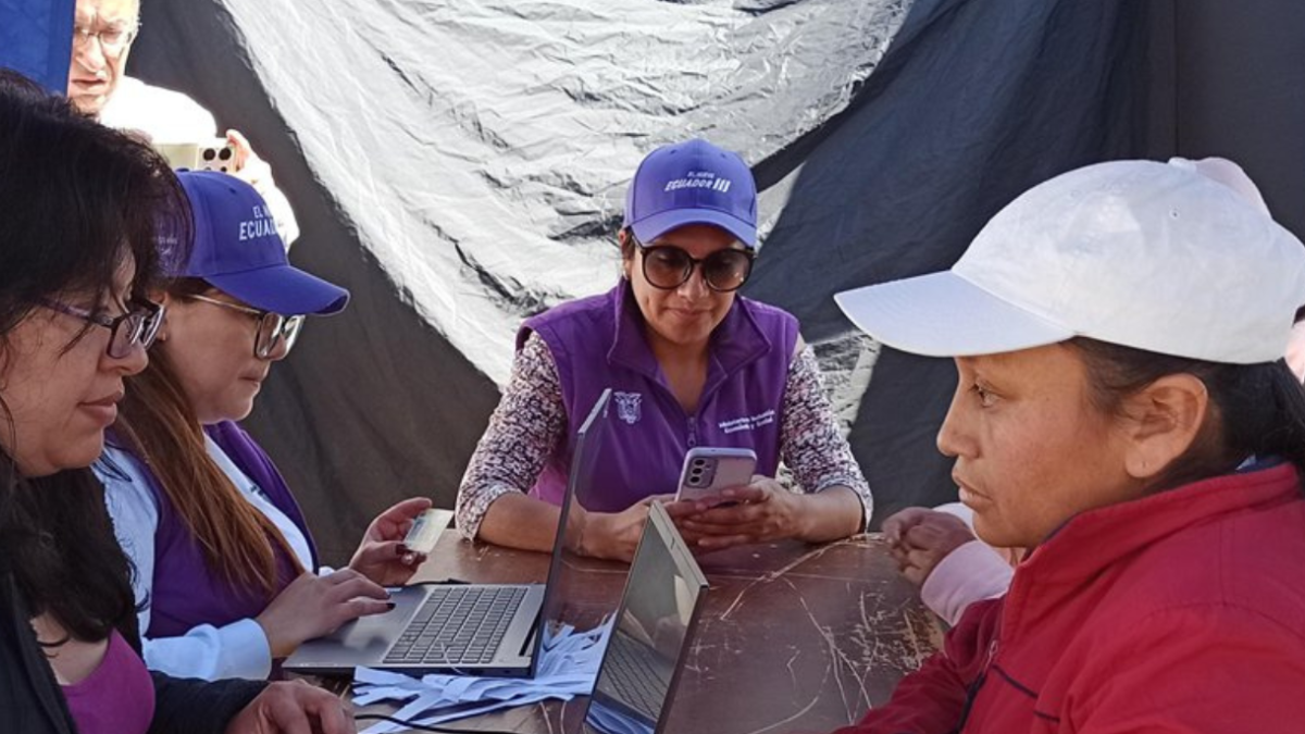Una brigada del Ministerio de Inclusión Económica y Social estuvo en Tungurahua.