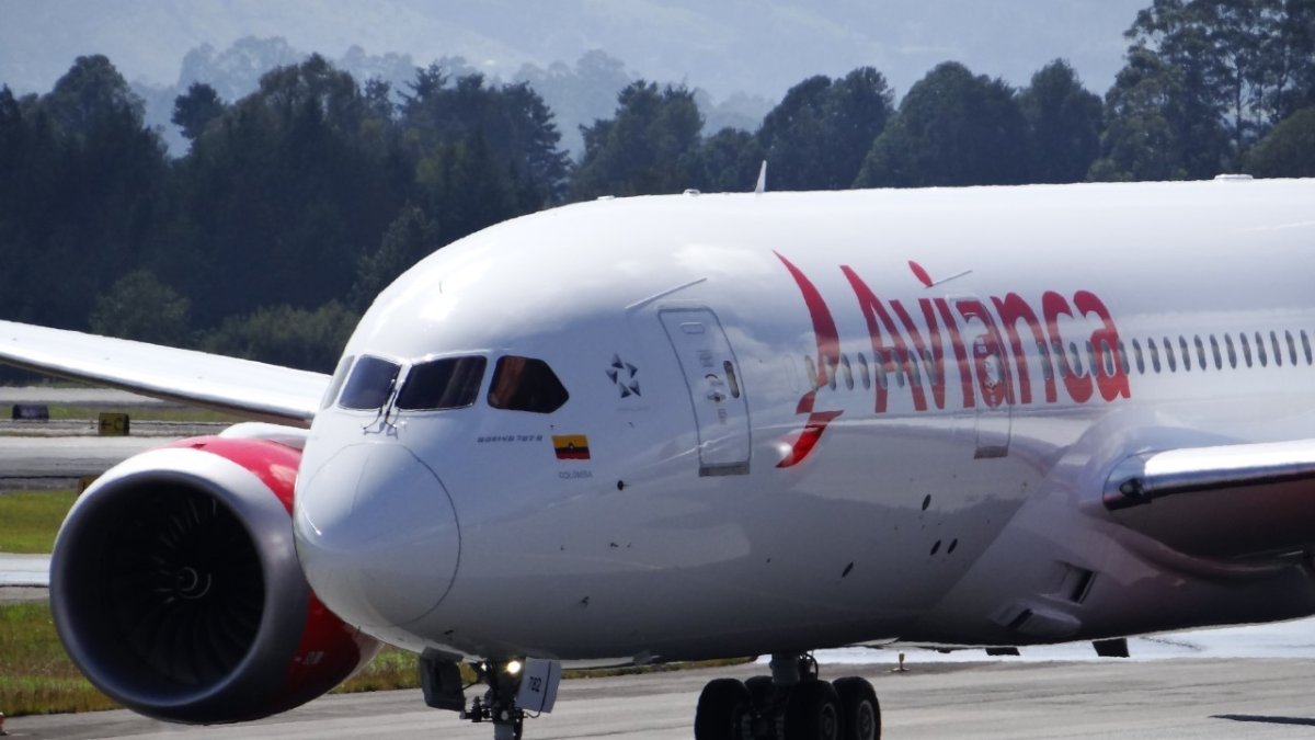Aerolínea. Uno de los aviones de Avianca.