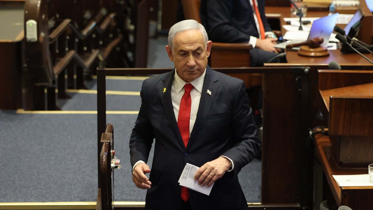 Jerusalén. El primer ministro Benjamin Netanyahu, en el parlamento.