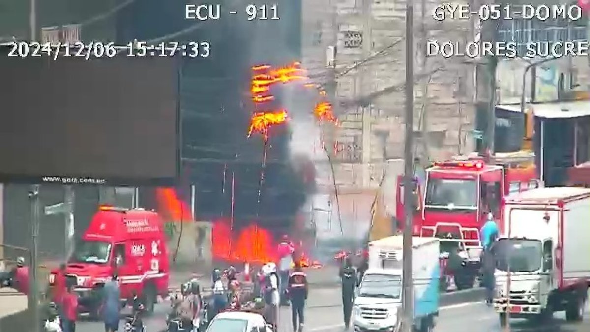 El humo era divisible desde diferentes puntos de la vía a Daule.