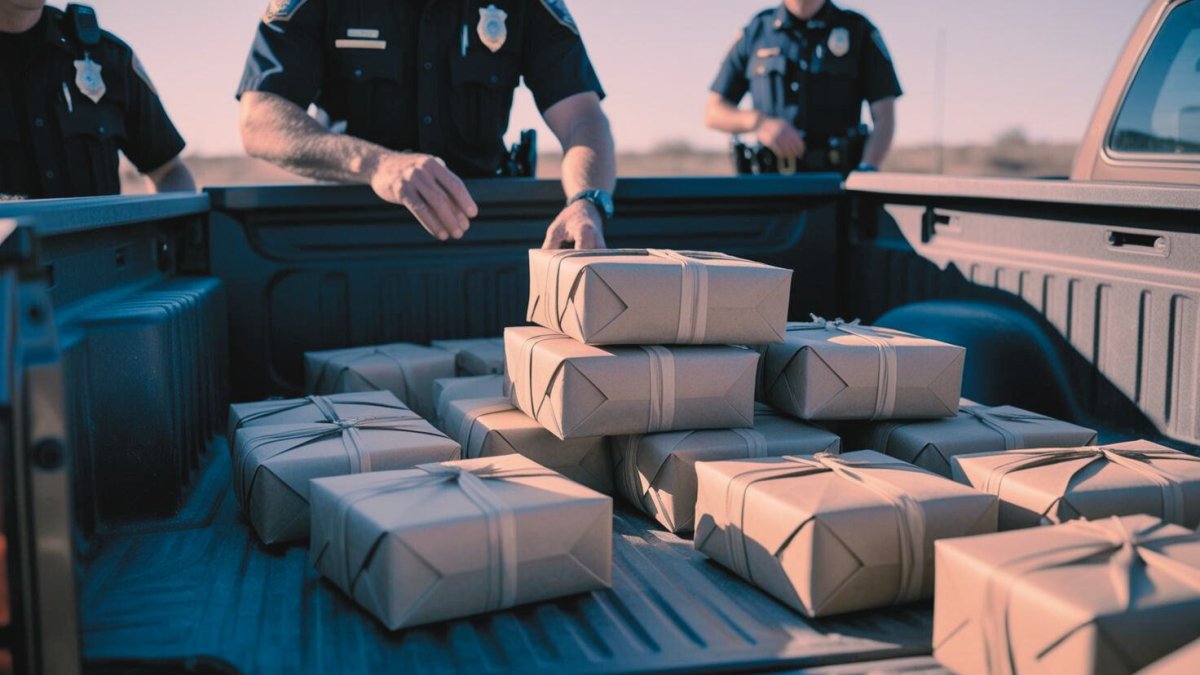 ILUSTRACIÓN. Los paquetes estaban encaletados en una camioneta.