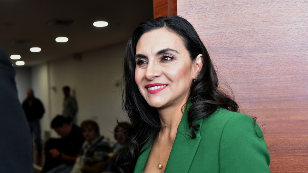 La vicepresidenta Verónica Abad en la audiencia de acción de protección por la suspensión del Ministerio de Trabajo.