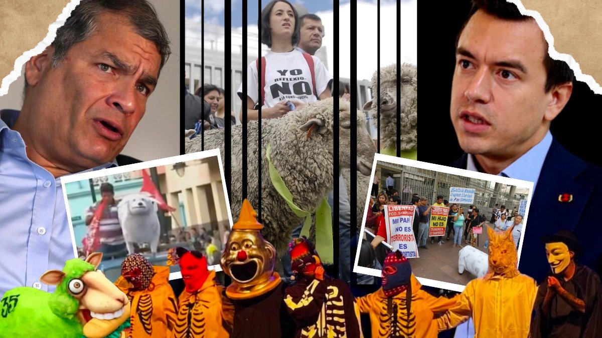 Ilustración para graficar este artículo sobre libertad de expresión y política en Ecuador.