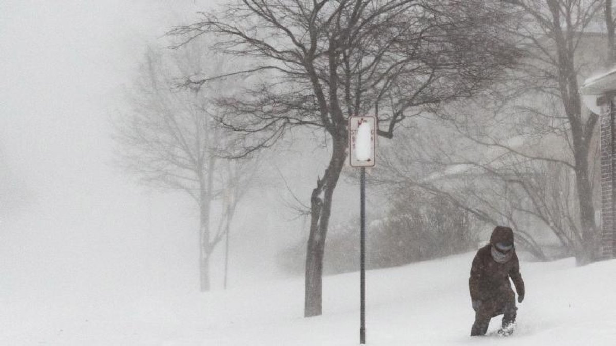 Vista de una tormenta invernal en EE.UU., en una fotografía de archivo.