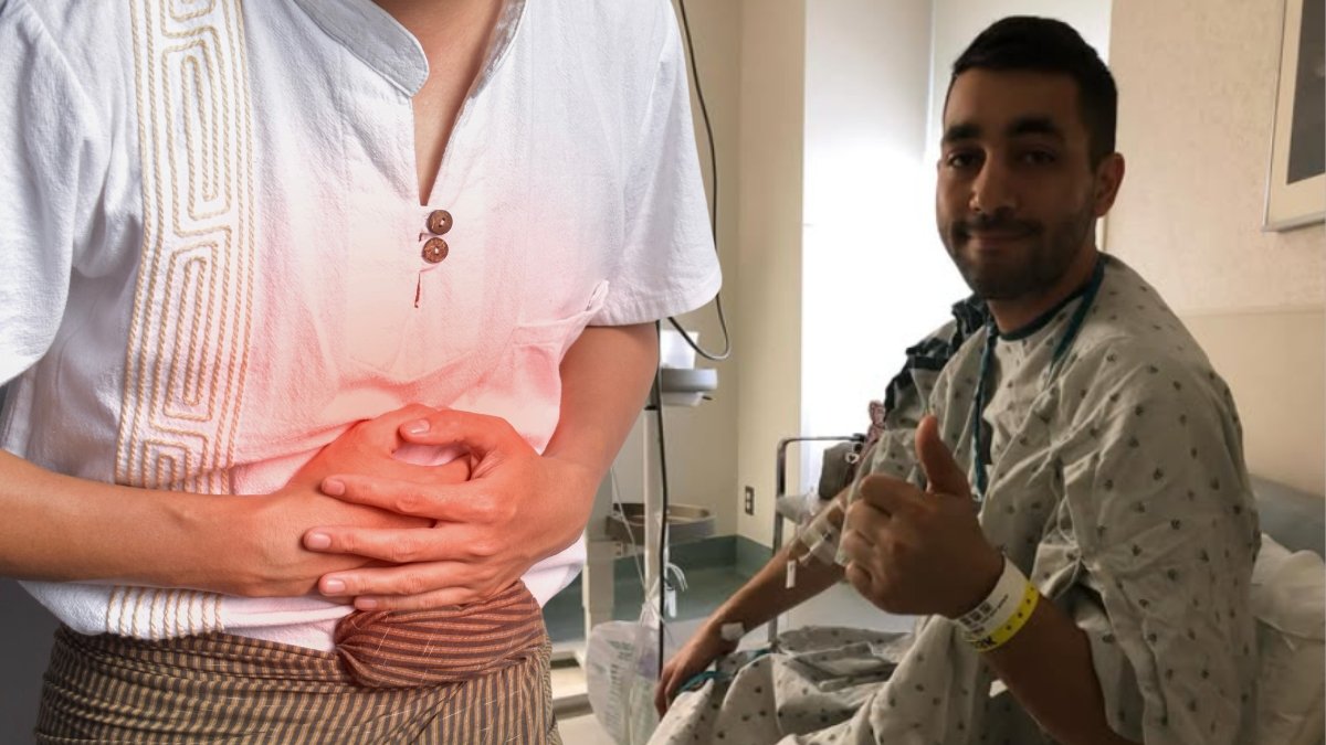 Joe Faratzis cinco años después de que le diagnosticaran cáncer colorrectal en etapa 4 a los 28 años.