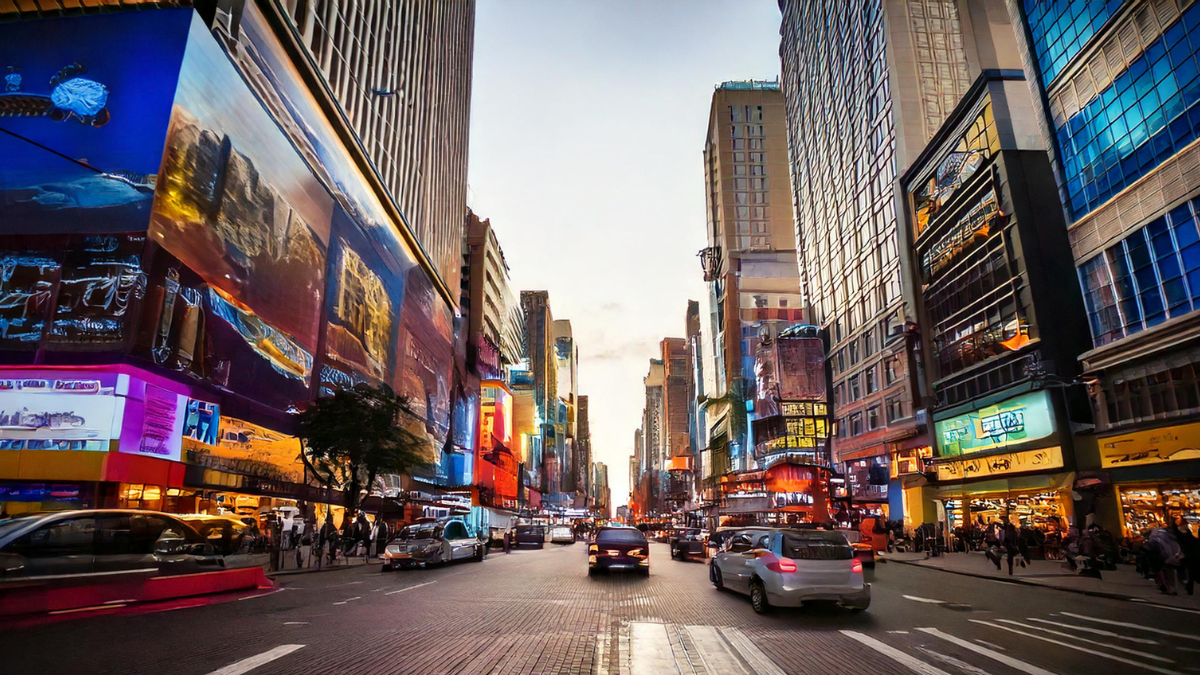 Utilizamos IA para simular cómo se vería la 9 de Octubre de Guayaquil, llena de vallas publicitarios.