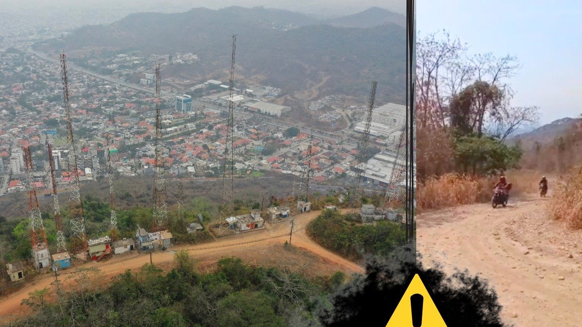 La cima de Cerro Azul, donde operan instalaciones de comunicación, en el noroeste de Guayaquil. En las últimas semanas se han visto a motorizados sospechosos.