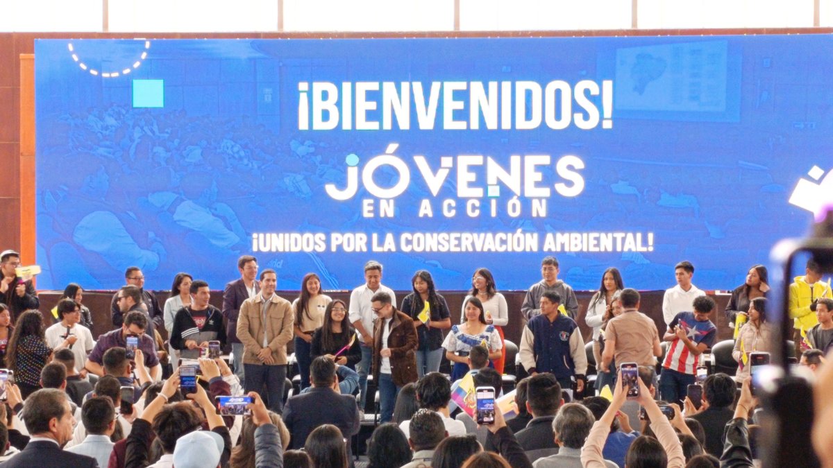 El presidente Daniel Noboa presentó el proyecto Jóvenes en Acción en Chimborazo.