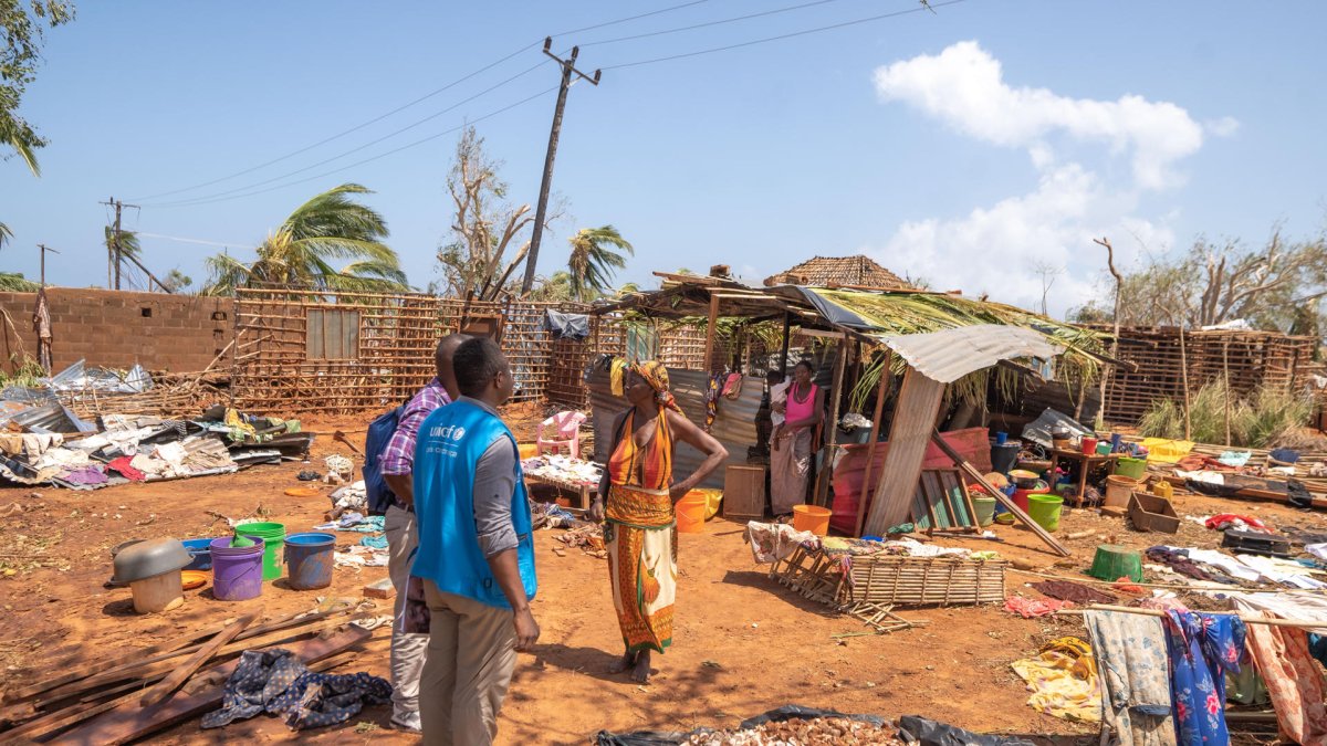 La foto recoge los destrozos en el distrito de Mecufi, en la provincia mozambiqueña de Cabo Delgado.