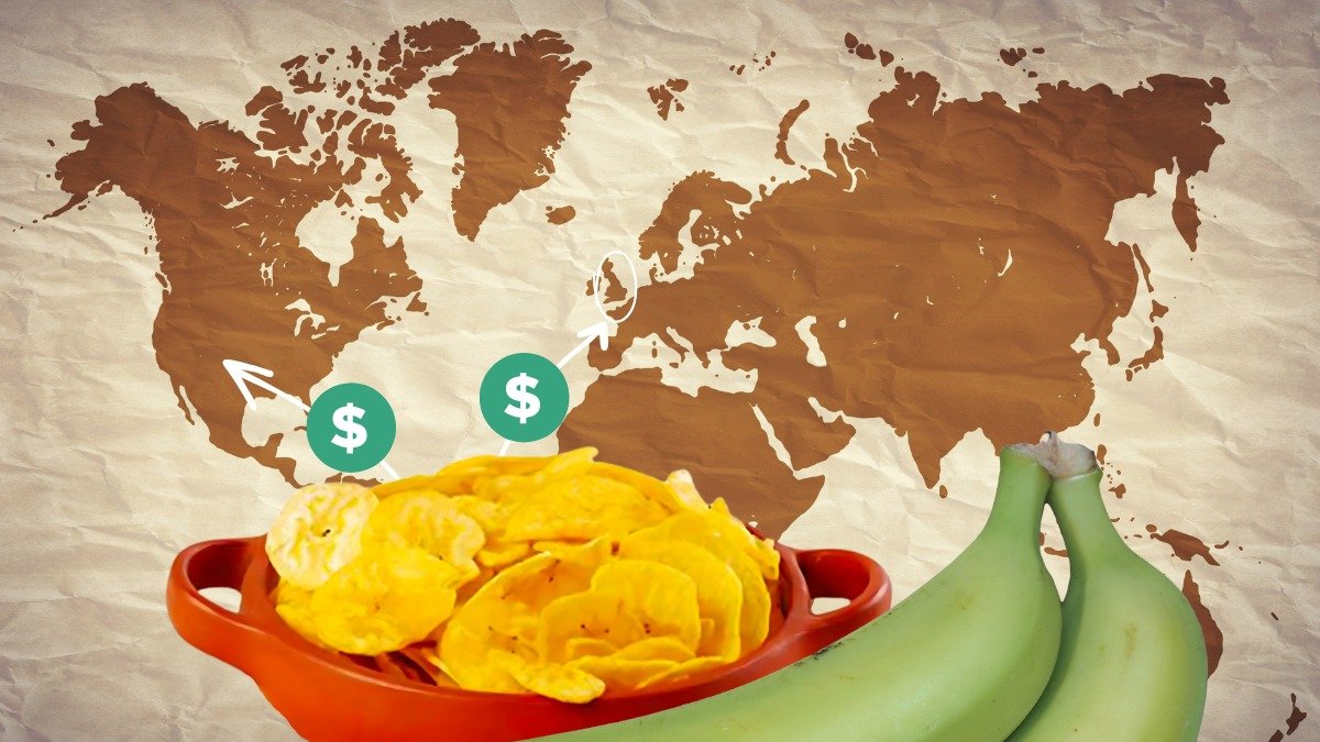 El plátano verde, a través del chifle, triunfa en el mercado internacional.