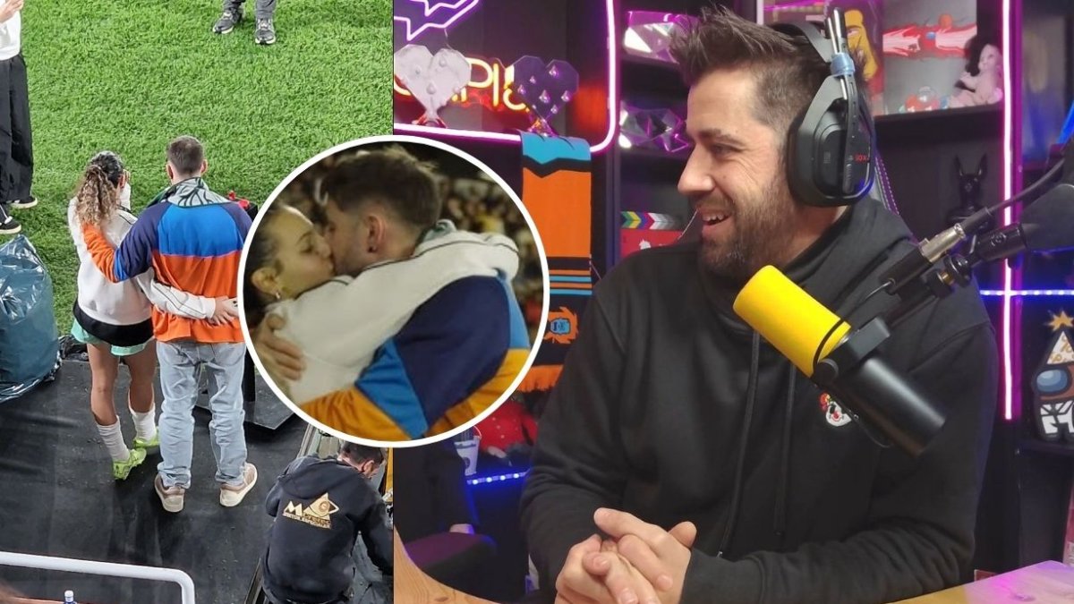 El streamer español Auronplay confirma su nueva relación con un beso público.