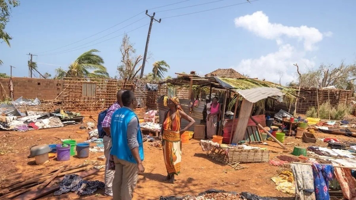 Estragos tras el paso del ciclón.