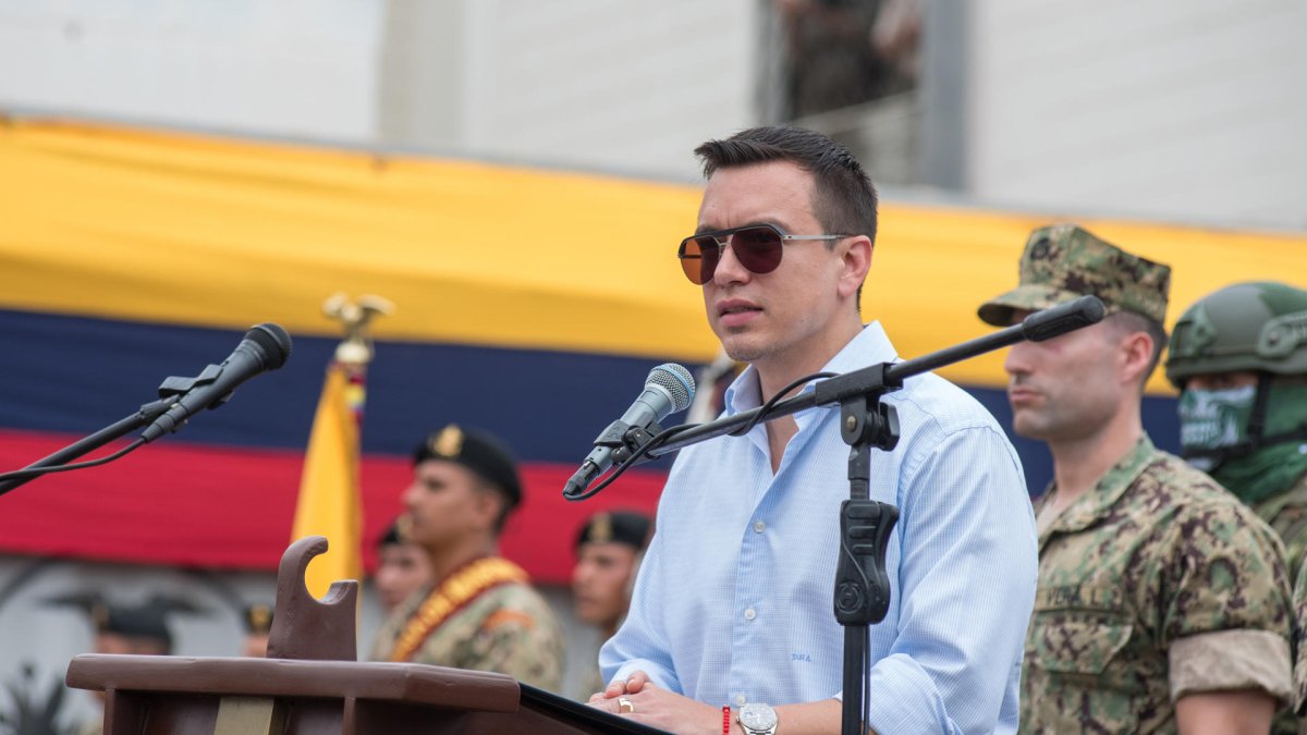 El presidente de Ecuador, Daniel Noboa, en una fotografía de archivo.