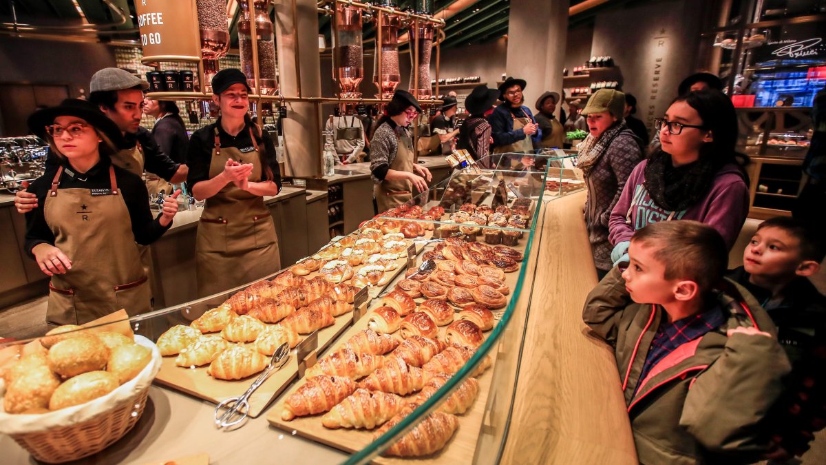 Local. Una de las cafeterías de Starbucks en Estados Unidos.