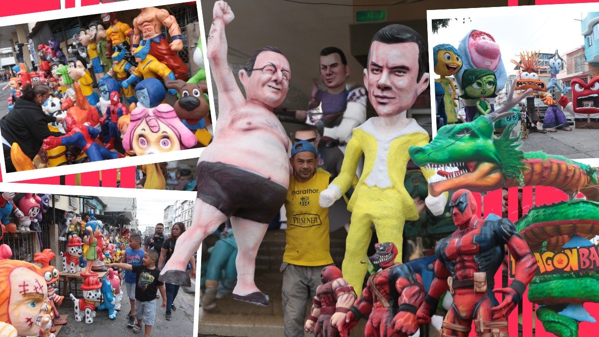 La compra de monigotes es una tradición en Guayaquil para las fiestas de fin de año.