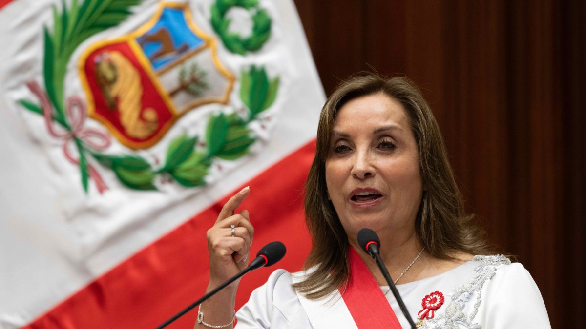 Mandataria. Dina Boluarte, la presidenta de Perú.