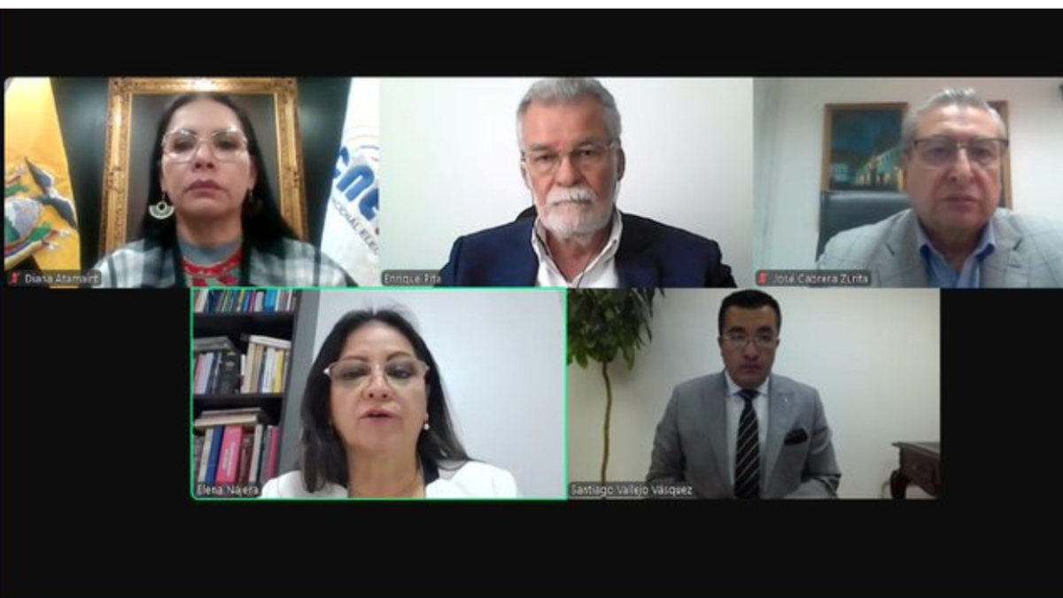 El pleno del CNE se reunió, este 30 de diciembre del 2024. No estuvo presente Esthela Acero.